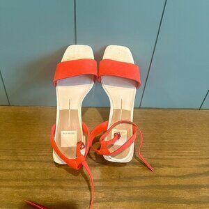 Red Orange Heeled Sandal (Dolce Vita)